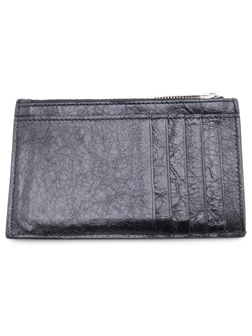 Balenciaga BB Logo Coin Card Case BB Black